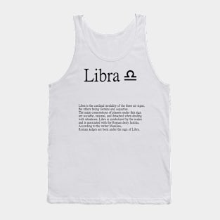 Libra Zodiac Sign Tank Top